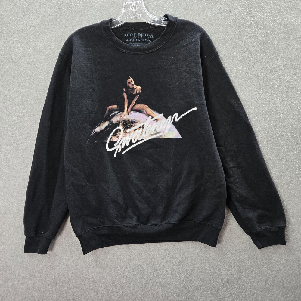 Ariana Grande Women Sweater‎ S Black Sweetener God Is A Woman World Tour Concert